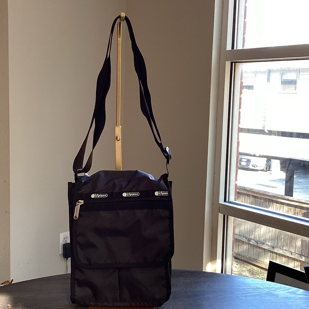 LeSportsac Village Crossbody Classic Black Nylon Messenger Bag